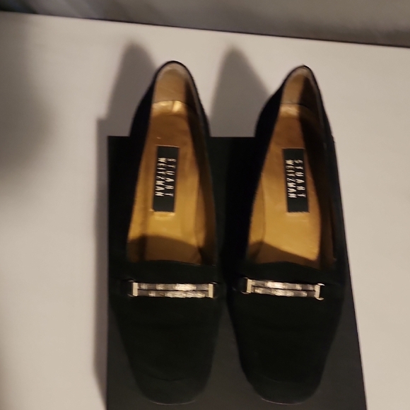 Stuart Weitzman Black Flats with Silver Accents - Picture 7 of 9